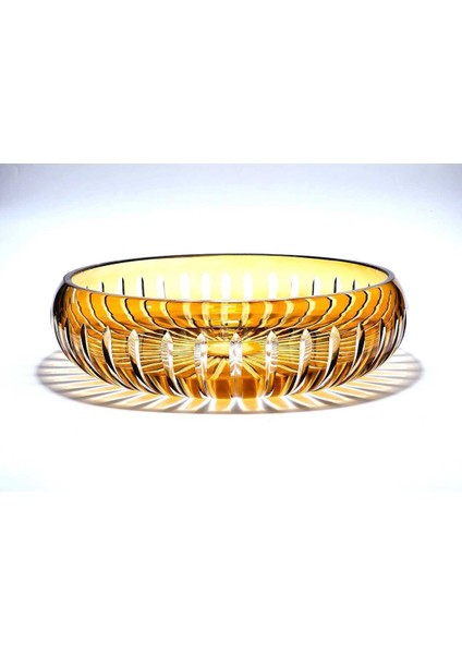 Kesme Kristal Dekor 28 cm Amber Sofra Sunum Kasesi fiyatları