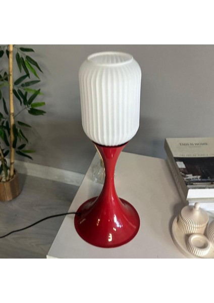 Bello Beyaz Cam Masa Lambası Dekoratif Abajur Çocuk Odası Başucu Lambası Okuma Lambası fiyatları