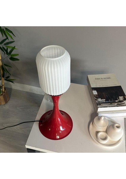 Bello Beyaz Cam Masa Lambası Dekoratif Abajur Çocuk Odası Başucu Lambası Okuma Lambası modelleri