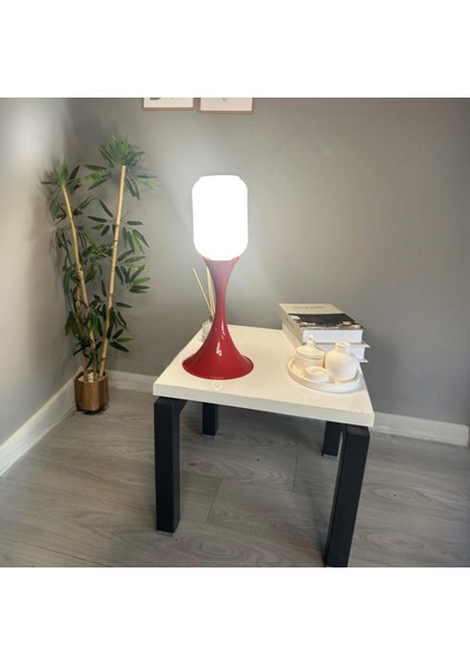 Bello Beyaz Cam Masa Lambası Dekoratif Abajur Çocuk Odası Başucu Lambası Okuma Lambası fırsatları