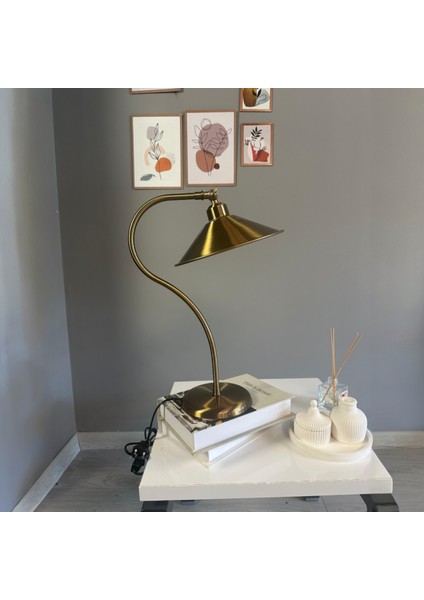 Eskitme Renk Masa Lambası Dekoratif Abajur Çocuk Odası Başucu Lambası Okuma Lambası