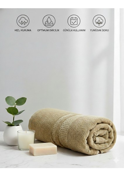 %100 Pamuk Lüks Banyo Havlusu | 90X150 Jumbo Boy | Yüksek Emici, Yumuşak Konfor