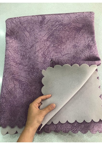 Koltuk Çekyat Örtüsü Lila Damar Desenli Kaymaz Taban Süngerli Üst Kumaş Kadife fiyatları