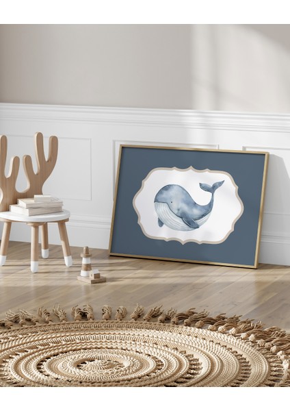 Vintage Balina Yatay Dijital Baskı Poster (Çerçevesiz) fiyatları