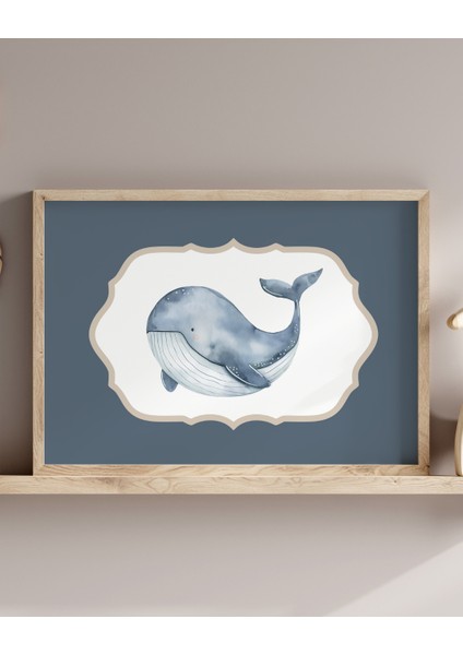 Vintage Balina Yatay Dijital Baskı Poster (Çerçevesiz) modelleri