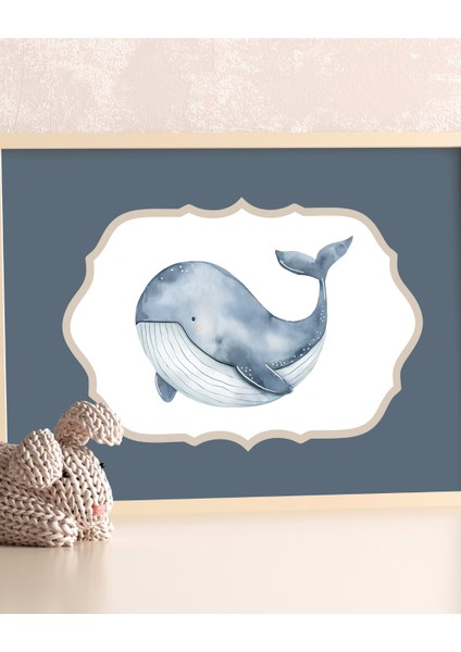 Vintage Balina Yatay Dijital Baskı Poster (Çerçevesiz) fırsatları