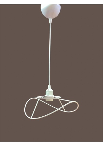 Yaprak Avize Teli , Iskeleti (Küçük Boy 34X23 Cm) Beyaz Statik Boyalı (Duy Takımı Dahil) fiyatları