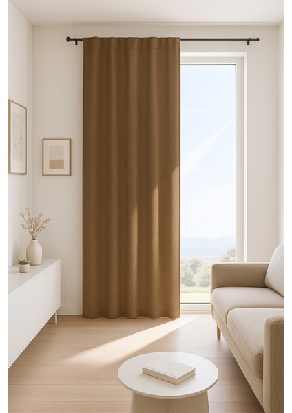 Salvino Blackout Fon Perde Kahve 140X250