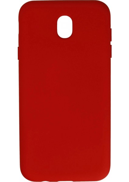 Samsung Galaxy J7 Pro / J730 Kılıf Nano Içi Kadife Silikon - Kırmızı (K95)
