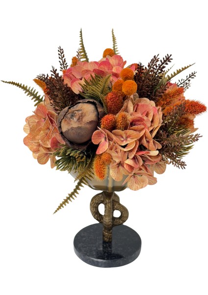 Eskitme Düğüm Saksılı Turuncu Çiçek Aranjman fırsatları