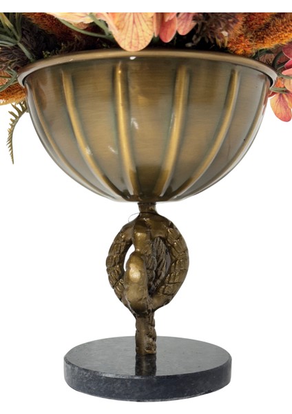 Eskitme Düğüm Saksılı Turuncu Çiçek Aranjman indirimleri