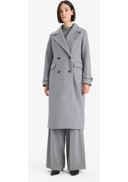 Regular Fit Düğmeli Kaşe Uzun Kaban F1215AX25WN modelleri