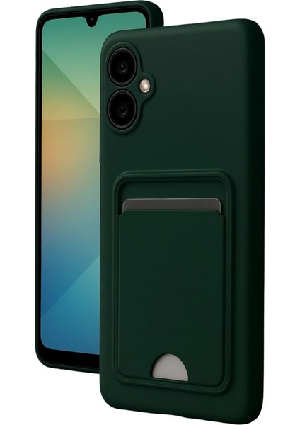 CPT05 Samsung Galaxy A07 Kelvin Kartvizitli Silikon - Koyu Yeşil