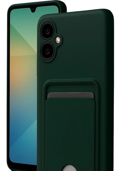 CPT05 Samsung Galaxy A07 Kelvin Kartvizitli Silikon - Koyu Yeşil fiyatları