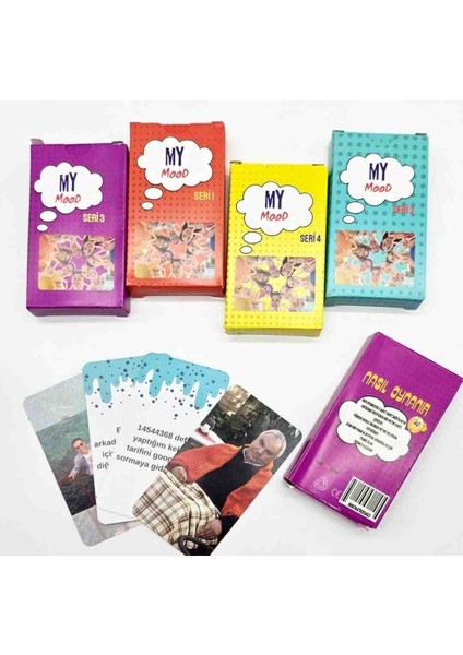 My Mood Cep Boyu Eğlenceli Kart Oyunu 4 Seri Birden indirimleri