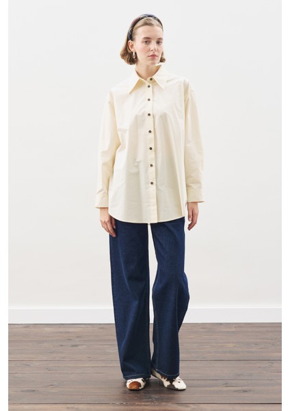 Bağlama Aksesuarlı Gömlek Tereyağı