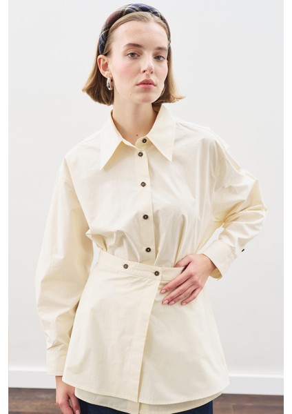 Bağlama Aksesuarlı Gömlek Tereyağı indirimleri