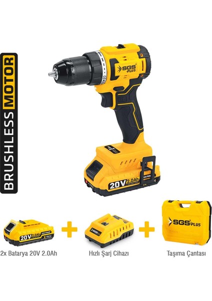 Akülü Vidalama Seti 45 Nm 20 Volt 2*2.0 Ah