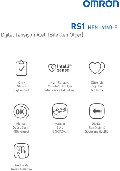 Omron Rs1 Bilek Tipi Dijital Tansiyon Aleti modelleri