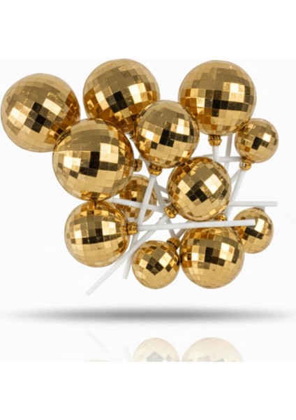 Disko Top Altın (Gold) – Pasta ve Tatlı Üzeri Dekoratif Süs