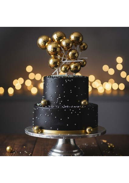 Disko Top Altın (Gold) – Pasta ve Tatlı Üzeri Dekoratif Süs fiyatları