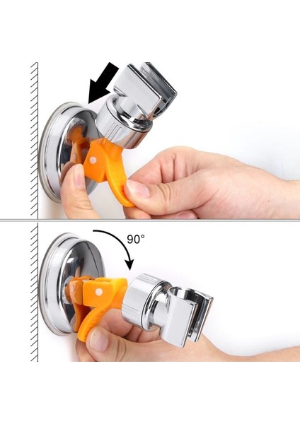 Vakumlu 360° Hareketli Duş Banyo Mafsalı Duşluk Set Hortum Sabitleme Aparatı Tutucu fırsatları