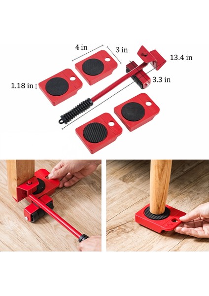 Dayanıklı Metal Gövdeli Mobilya Eşya Taşıma ve Kaldırma Seti 150 Kg'a Kadar fırsatları