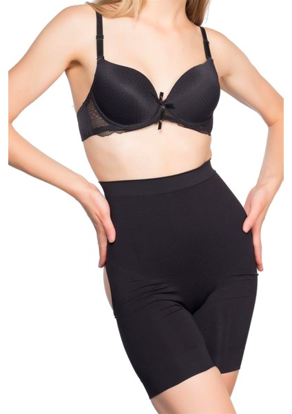 Popo Açık Paçalı Siyah Korse