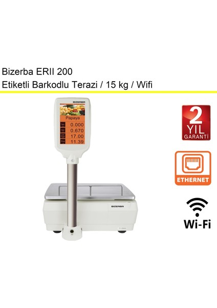 Erıı 200 Etiketli Barkodlu Terazi 15 kg Wifi fiyatları