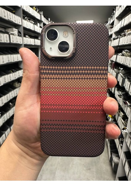 iPhone 13-14-15 Kılıf Kevlar Magsafe Şarj Destekli Kamera Korumalı Karbon Fiber Hassas Tuşlu fiyatları