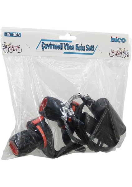 Çevirmeli Bisiklet Vites Kolu Seti 2pcs Vites Kolu - 2pcs Elcik - Tel - Tel Koruyucu Kanal Kablo (5067)