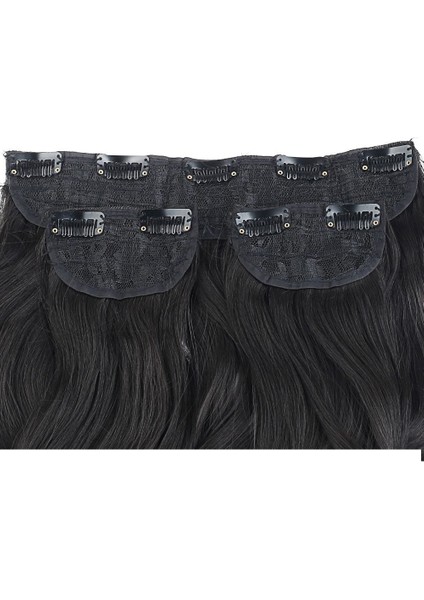 Fiber Sentetik Dalgalı Yarım Ay + 2 Yan Çıt Çıt / Kahverengi modelleri