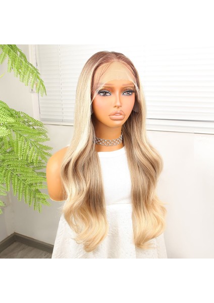 Kumral Platin Ombreli Fiber Sentetik Hafif Dalgalı Tül Peruk fiyatları