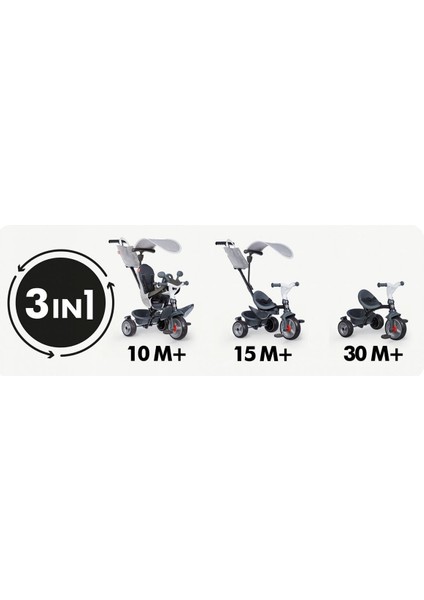 7600741503 Baby Driver Tricycle Grey modelleri