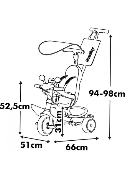7600741503 Baby Driver Tricycle Grey fırsatları