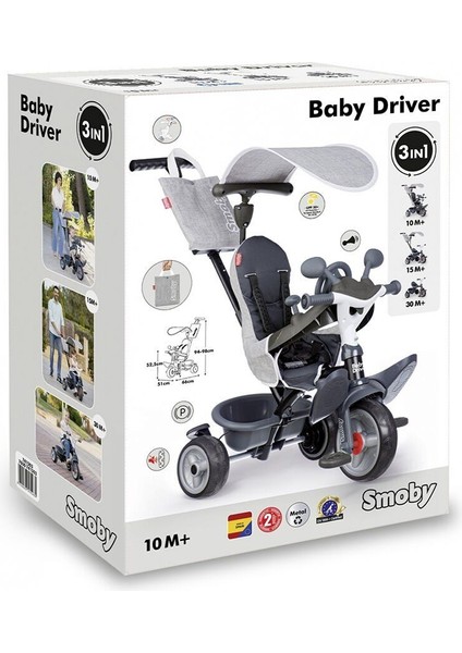 7600741503 Baby Driver Tricycle Grey