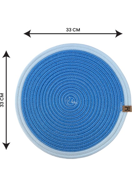 Tekstil 6’lı Yuvarlak Supla Takımı – Kolay Temizlenebilir, Modern Sofralar Için