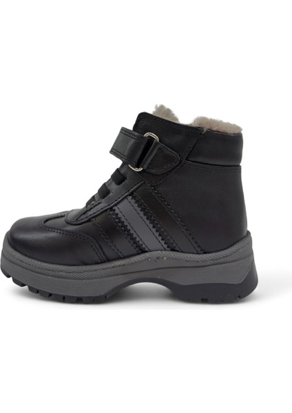Hakiki Deri Gerçek Kürklü Unisex Çocuk 3 Çizgi Bot fiyatları