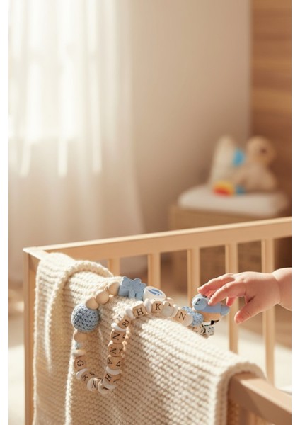 Fitifitibebe Doğal Ahşap Emzik Zinciri - Isme Özel Emzik Askısı Ahşap Emzik Zinciri Emzik Tutucu fiyatları