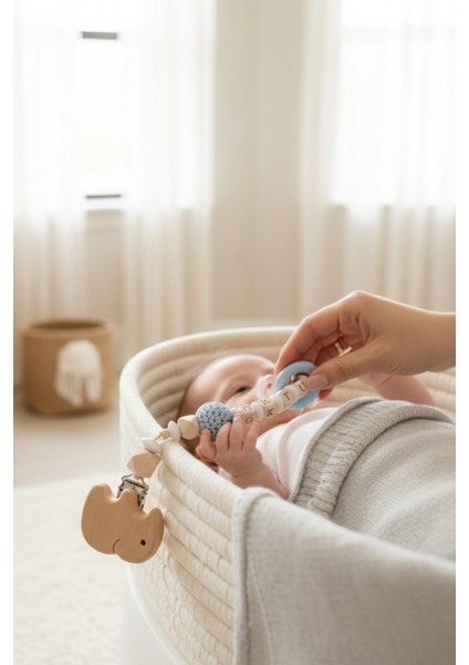 Fitifitibebe Doğal Ahşap Emzik Zinciri - Isme Özel Emzik Askısı Ahşap Emzik Zinciri Emzik Tutucu indirimleri