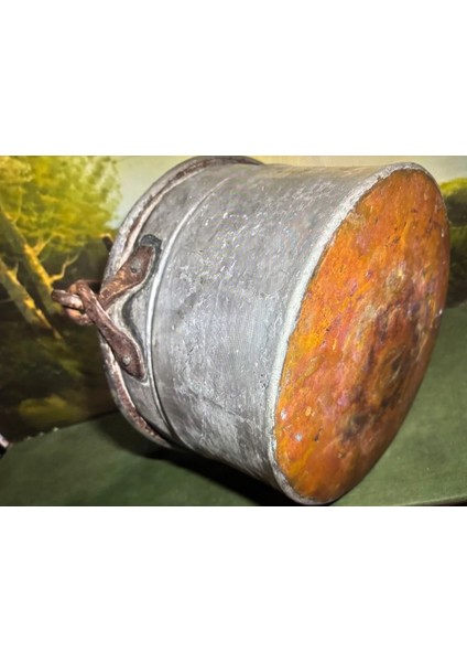 27 cm Çapında 20 cm Yüksekliğinde Antika Büyük Boy Bakır Bakraç - Helke modelleri