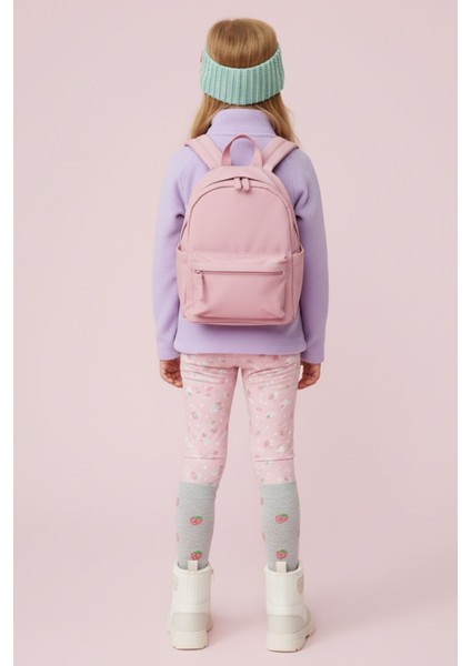 Kız Çocuk Uzun Kollu Mor Dik Yaka Yarım Fermuarlı Polar Üst - Kız Çocuk Sweatshirt, Kız Çocuk Polar indirimleri