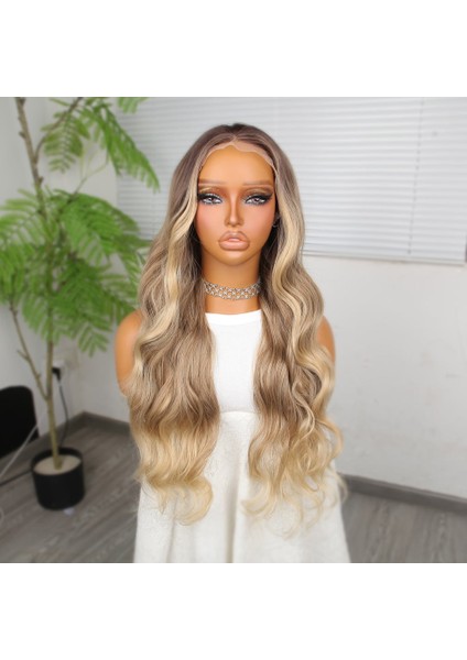 Kumral Balköpüğü Ombre ve Röfleli Tül Peruk fiyatları