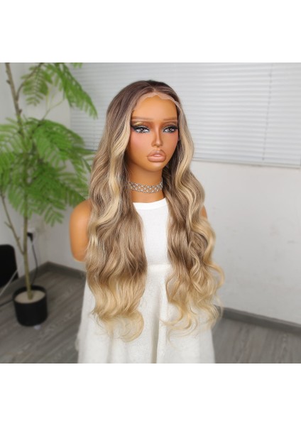 Kumral Balköpüğü Ombre ve Röfleli Tül Peruk modelleri