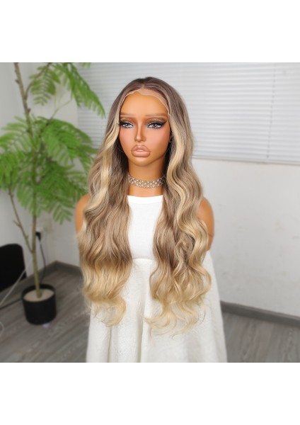 Kumral Balköpüğü Ombre ve Röfleli Tül Peruk fırsatları