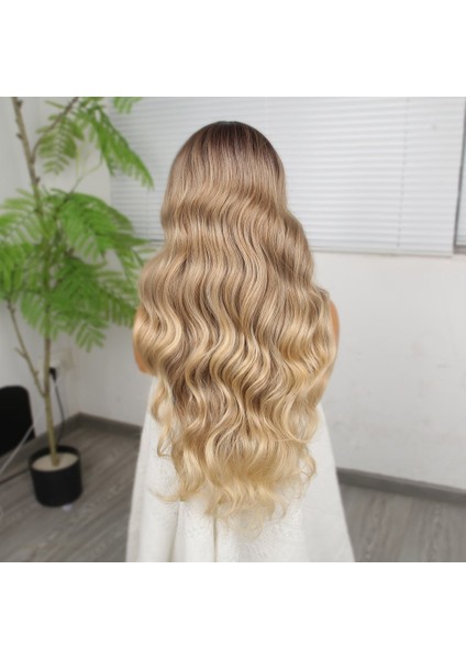 Kumral Balköpüğü Ombre ve Röfleli Tül Peruk indirimleri