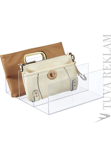 Şeffaf Pleksi 3 Bölme Cüzdanlık Çantalık Düzenleyici Organizer (Cüzdan Çanta Organizer) modelleri