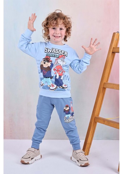 3-10 Yaş Taz ve Baksbani Erkek Ikili Takım- 8184245 - Mavi