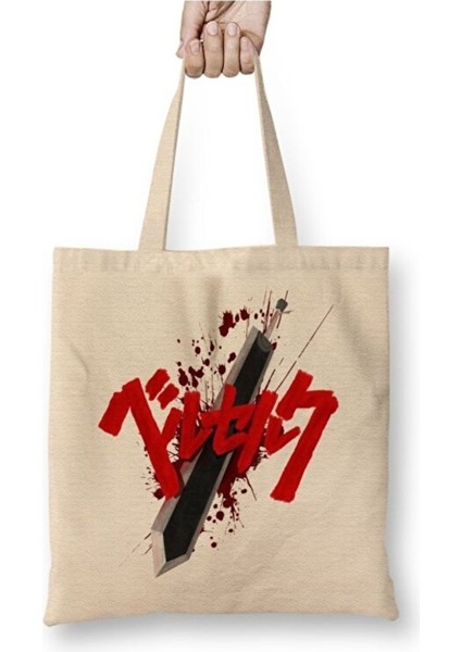 Berserk Dragonslayer Anime Bez Çanta Uzun Saplı Alışveriş Çantası Plaj Çantası