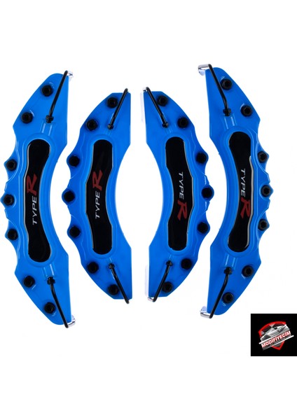 Mavi Type-R 4'lü Kaliper Seti Yapıştırma Logolu